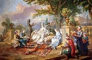 Charles-Amedee-Philippe van Loo The Sultana Served by her Eunuchs oil